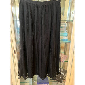 NWOT Women's RED VALENTINO Black Lace Midi Skirt Size 8